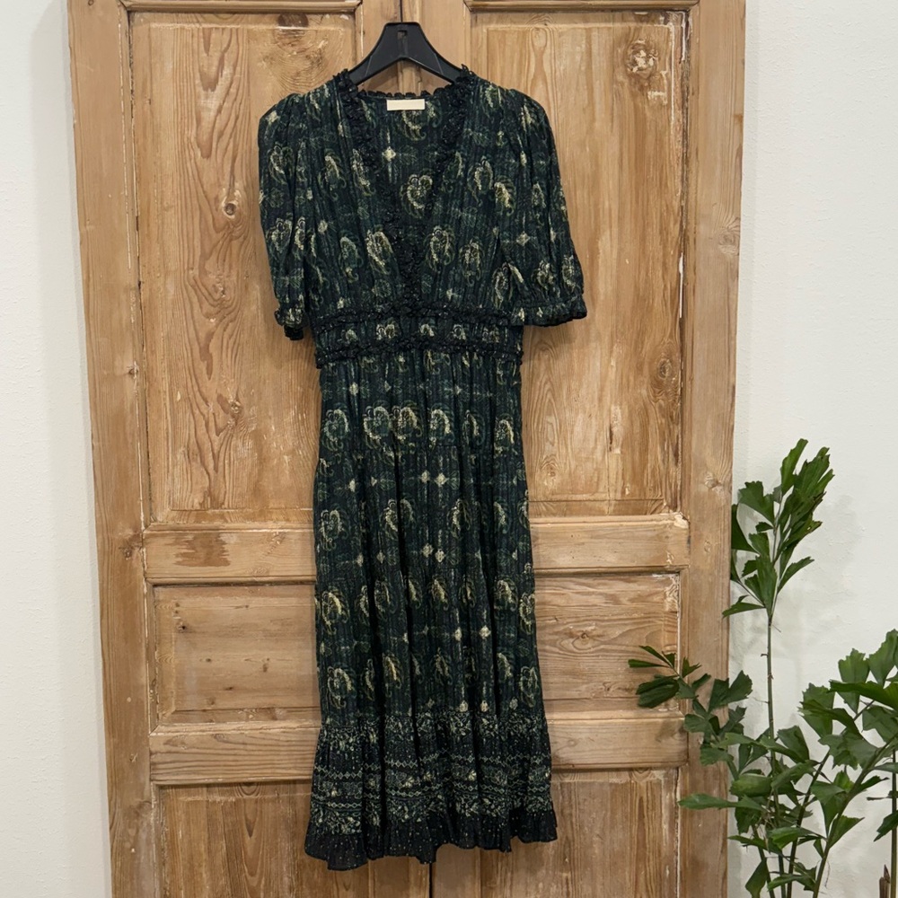 Ulla Johnson green paisley dress